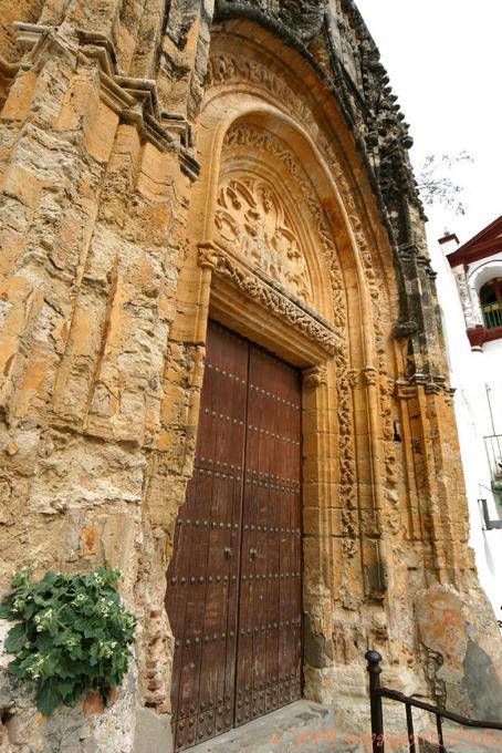 Porte sculptée église San Jorge, Alcala De Los Gazules - Espagne
