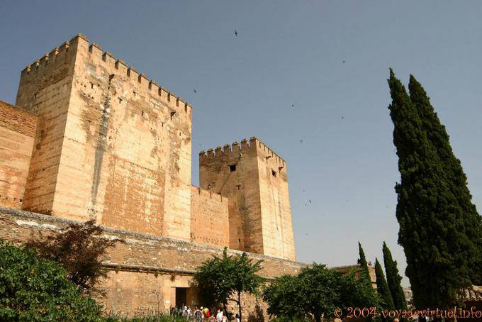 Remparts et tours, Alcazaba Grenade - Espagne