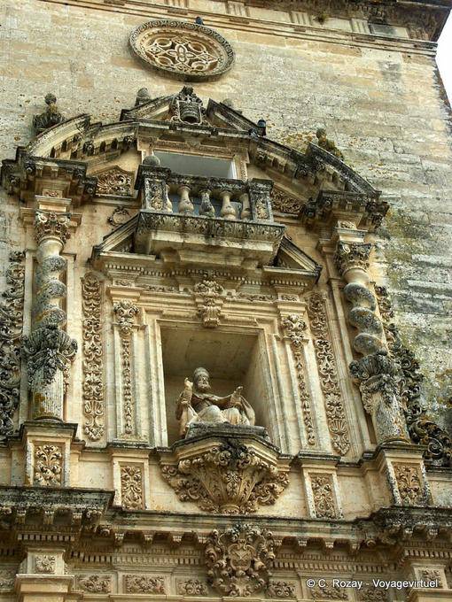 Détail baroque sur basilique, Arcos de la Frontera - Espagne