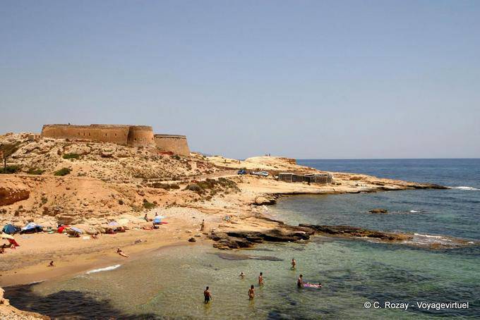 Forteresse au bord de la mer, Cabo De Gata - Espagne, Andalousie