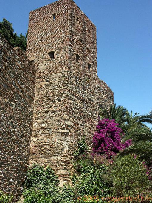 Tour carré de l'Alcazaba, Malaga - Espagne, Andalousie