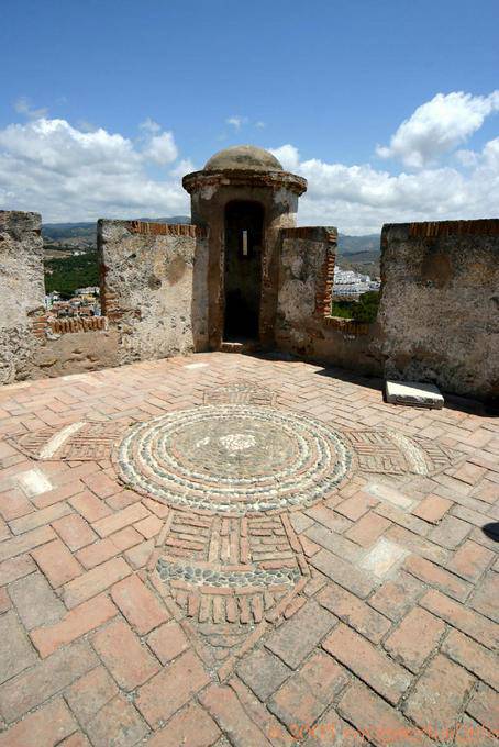 Guérite en angle, Château du Gibralfaro, Malaga - Espagne, Andalousie