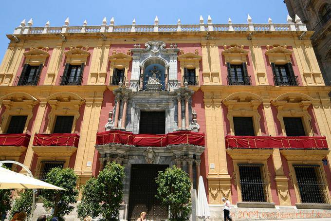 Palacio Episcopal, Plaza Obispo, Malaga - Espagne, Andalousie