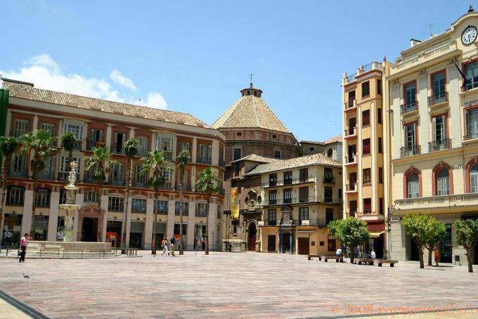 Plaza de la Constitucion, Malaga - Espagne, Andalousie