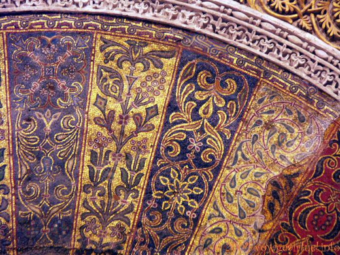 Détail des mosaiques de Mirhab, Mezquita Cordoue - Espagne, Andalousie
