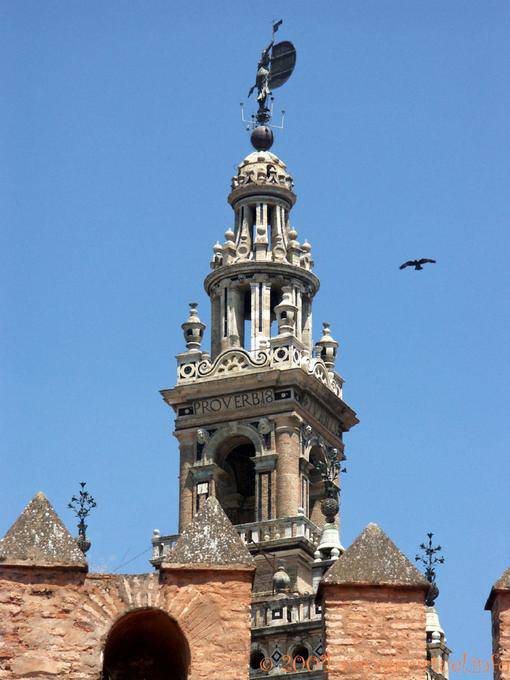Vue sur El Giraldillo, torre de la Giralda, Séville - Espagne