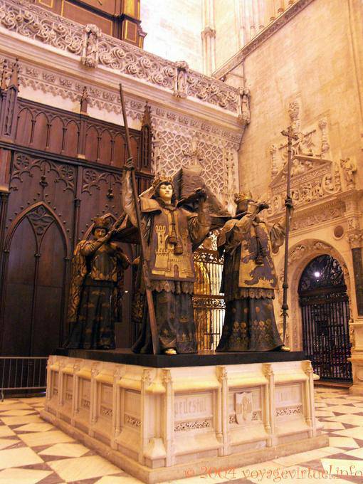 Monument funéraire de Christophe Colomb, Cathédrale de Séville - Espagne