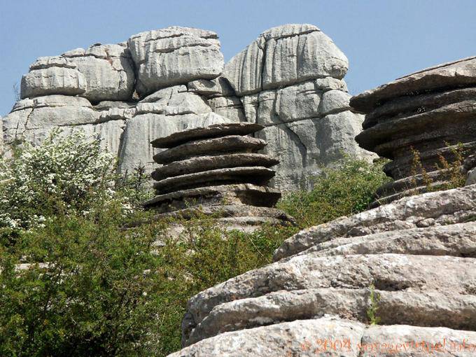 Empilement karstique, El Tornillo, Torcal de Antequera - Espagne
