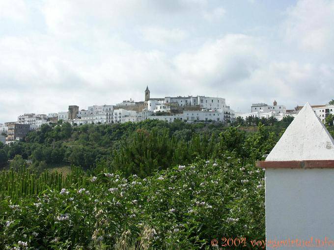 Panorama sur le promontoire rocheux sur Vejer de la Frontera - Espagne