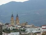 Double clocher de l'iglesia Nuestra Senora de la Expectacion de Órgiva, Alpujarras, Espagne.