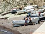 Barques sur plage, Cabo De Gata, Espagne.