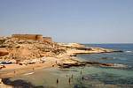 Forteresse au bord de la mer, Cabo De Gata, Espagne.