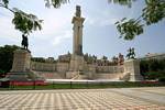 Plaza de Espana, Cadix, Espagne.