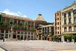 Plaza de la Constitucion, Malaga, Espagne.