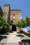 Torre del Cristo, Alcazaba, Malaga, Espagne.