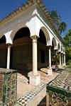 Jardín de la Danza Angle mudejar, Alcazar de Séville, Espagne.