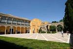 Vue sur la patio de la Monteria, Alcazar de Séville, Espagne.