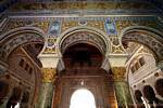 Arcades du Salon de los Pavones, Alcazar de Séville, Espagne.