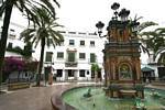 Fontaine centrale, plaza de España, Vejer de la Frontera, Espagne.