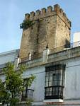 Tour d'une forteresse médiévale, Vejer de la Frontera, Espagne.