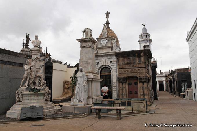 Tombe de Carlos Luis Federico de Brandsen et de Miguel Estanislao Soler, Cementerio de la Recoleta, Buenos Aires - Argentine