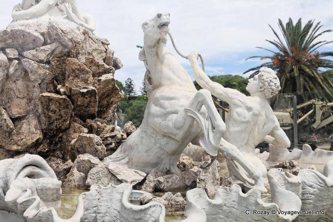 Détail de la fontaine de las Nereidas, Buenos Aires - Argentine