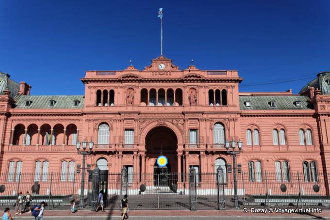 La Maison Rose, siège du pouvoir exécutif argentin, Plaza de Mayo Casa Rosada, Buenos Aires - Argentine