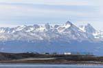 Montagnes chiliennes, paysage depuis le Canal de Beagle, Ushuaia, Argentine.