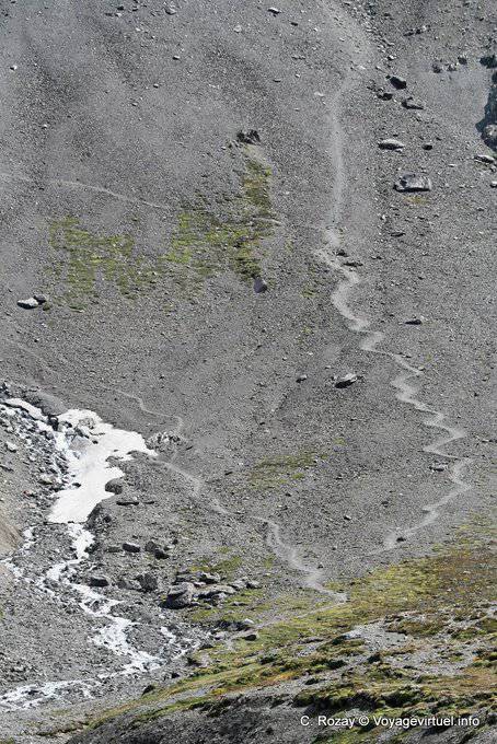 Ushuaia, glacier Martial, chemin d'escalade de la moraine - Argentine