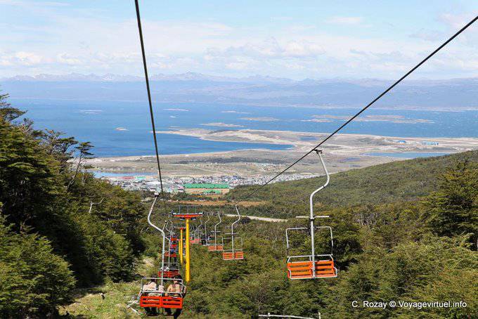 Descente en télésiège du glacier Martial, Ushuaia - Argentine