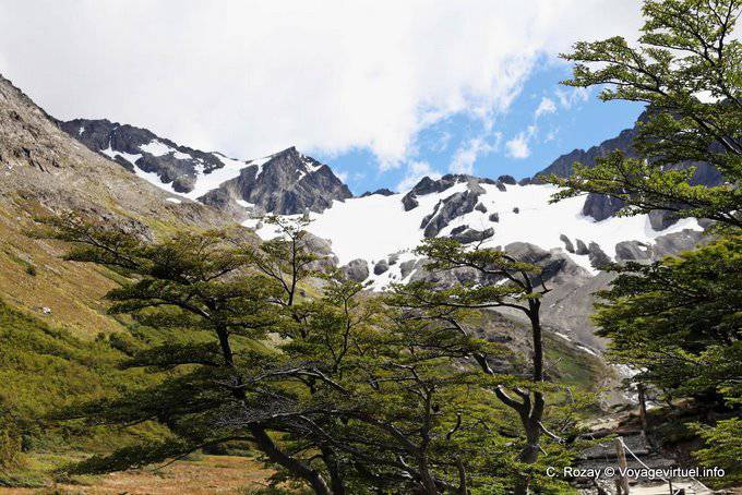 Cirque glaciaire, El Bosque, glacier Martial, Ushuaia - Argentine