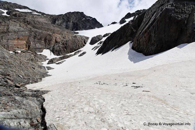 Cerro Martial Ouest, en haut de la moraine du glacier Martial, Ushuaia - Argentine
