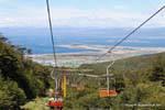 Descente en télésiège du glacier Martial, Ushuaia, Argentine.