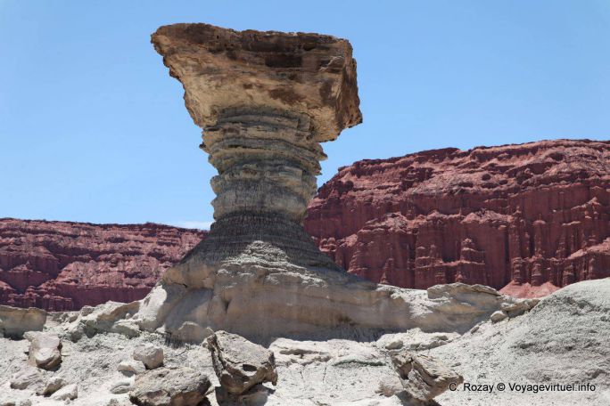 Champignon de pierre, Ischigualasto, Vallée de la Lune - Argentine