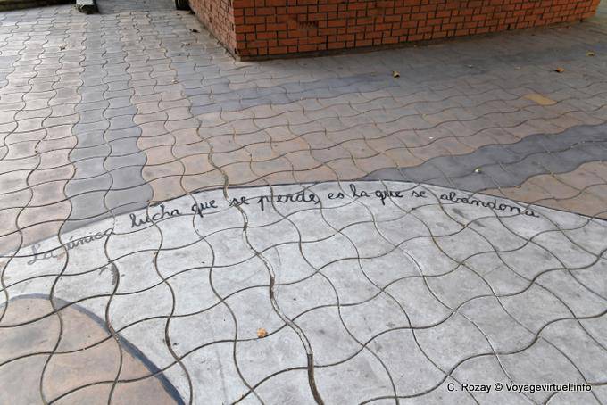 La unica lucha que se perde es la que se abandona, Mendoza Plaza San Martin - Argentine