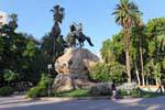 Statue équestre du Libertador, Plaza San Martin, Mendoza, Argentine.