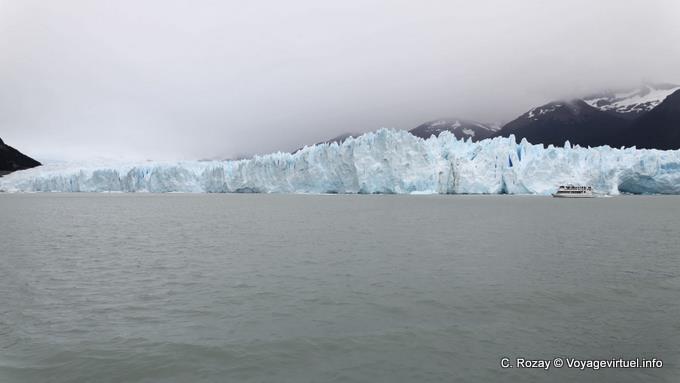 Face à la la partie nord du glacier, glacier Perito Moreno, El Calafate - Argentine