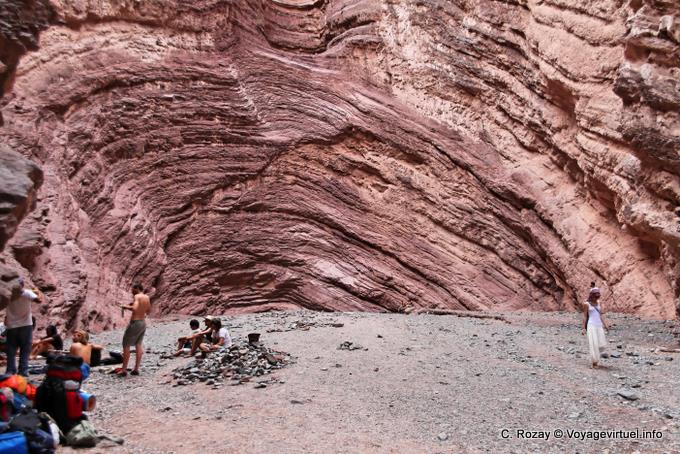 Intérieur de l'amphithéâtre rocheux (Anfiteatro), Quebrada de las Conchas - Argentine