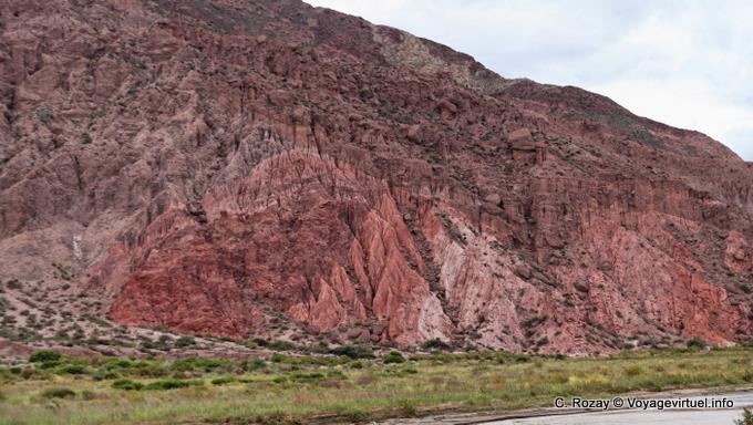 Effets de l'érosion sur la montagne, Quebrada de las Conchas - Argentine