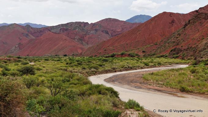 Rivière qui coule dans la Quebrada de las Conchas - Argentine