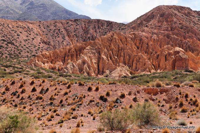 Effondrement consécutif à l'érosion, Ruta 7 de Mendoza au Chili - Argentine