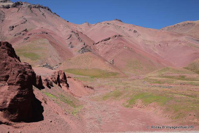 les collines Eva Peron, Ruta 7, Las Cuevas - Argentine