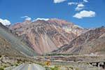 Vers Punta de Vacas, km 1200, Ruta 7 de Mendoza au Chili, Argentine.