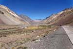 Dans la vallée du rio Mendoza, Ruta 7 de Mendoza au Chili, Argentine.