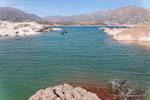 Canotage sur le lac, Ruta 7, Lago Potrerillos, Argentine.