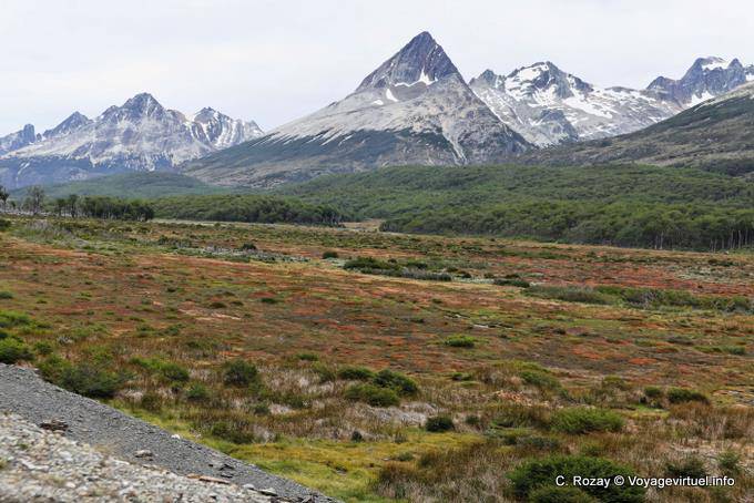 Vue sur cerro Bonete depuis Tierra Mayor Valley, Ushuaia - Argentine