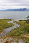 Embouchure du rio Valdez, Ushuaia Lago Fagnano, Argentine.