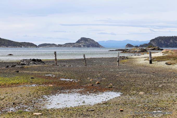 Vue à marée basse, Bahia Lapataia, parque nacional Tierra del Fuego, Ushuaia - Argentine