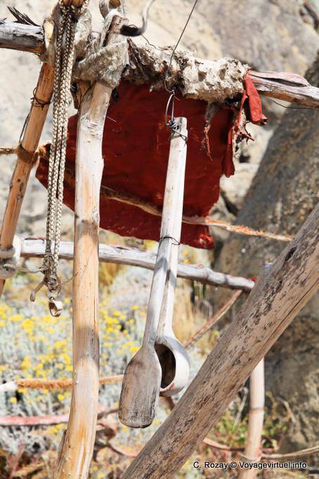 Ustensiles de cuisine des indiens Aonikens, site archéologique Tehuelche, Walichu - Argentine