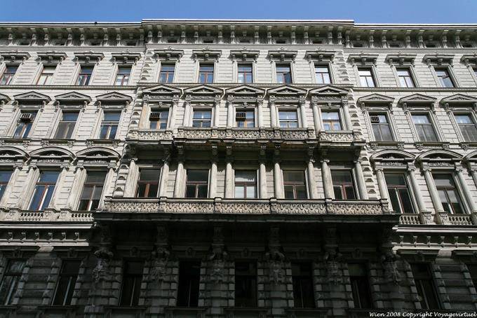 Ebendorferstrasse, monumentale façade - Vienne - Autriche